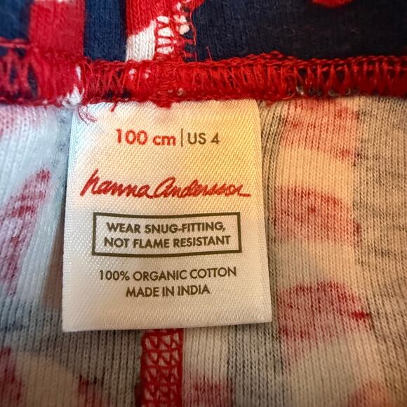 Hanna Andersson Candy Cane Long John Pajama Set 100cm 4 - Picture 13 of 14